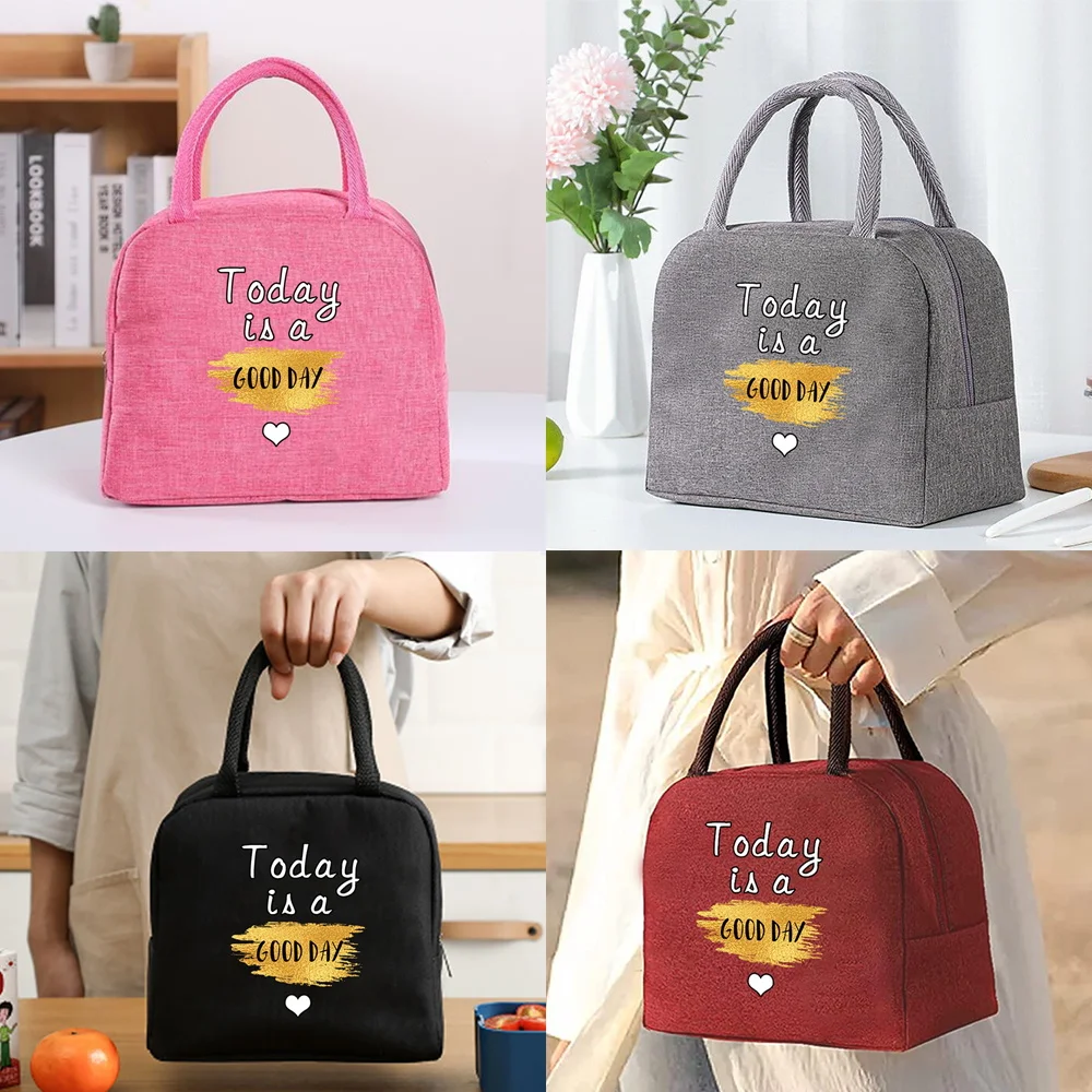 

Portable Lunch Insulated Bag for Kids Meals Work Meal Cooler Thermal Food Picnic Bags Handbags Organizern Unisex Bag Tote