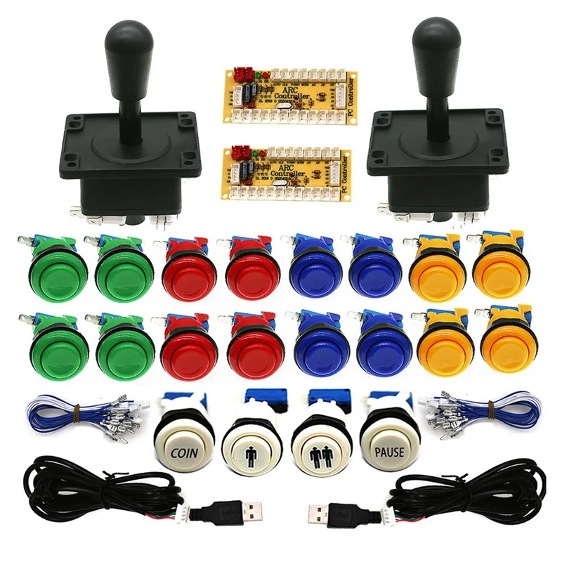 A42T-For Neo Geo Arcade Game لتقوم بها بنفسك عدة USB لوحة تحكم للكمبيوتر التوت بي صفر تأخير النمط الأمريكي 8 طريقة عصا التحكم C
