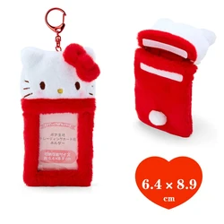 Anime Sanrio Hello Kitty peluche Card Cover Cute My Melody Kuromi Cinnamoroll Id Holder portachiavi Bus Card studente Campus Card