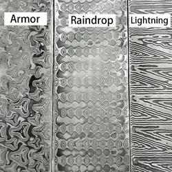 Dropship1PCS Damascus Steel Fixed Blade Knife Billets Household DIY Knife Making Raw Material Handmade Tool Parts 16X3X0.3CM