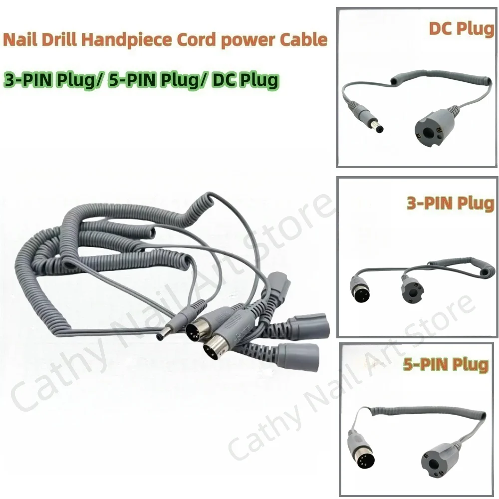 STRONG 210 Handle Power Cable Cord Electric Manicure Drill & Accessory Nail Drill Machine Milling Cutters Handpiece Rope Replace