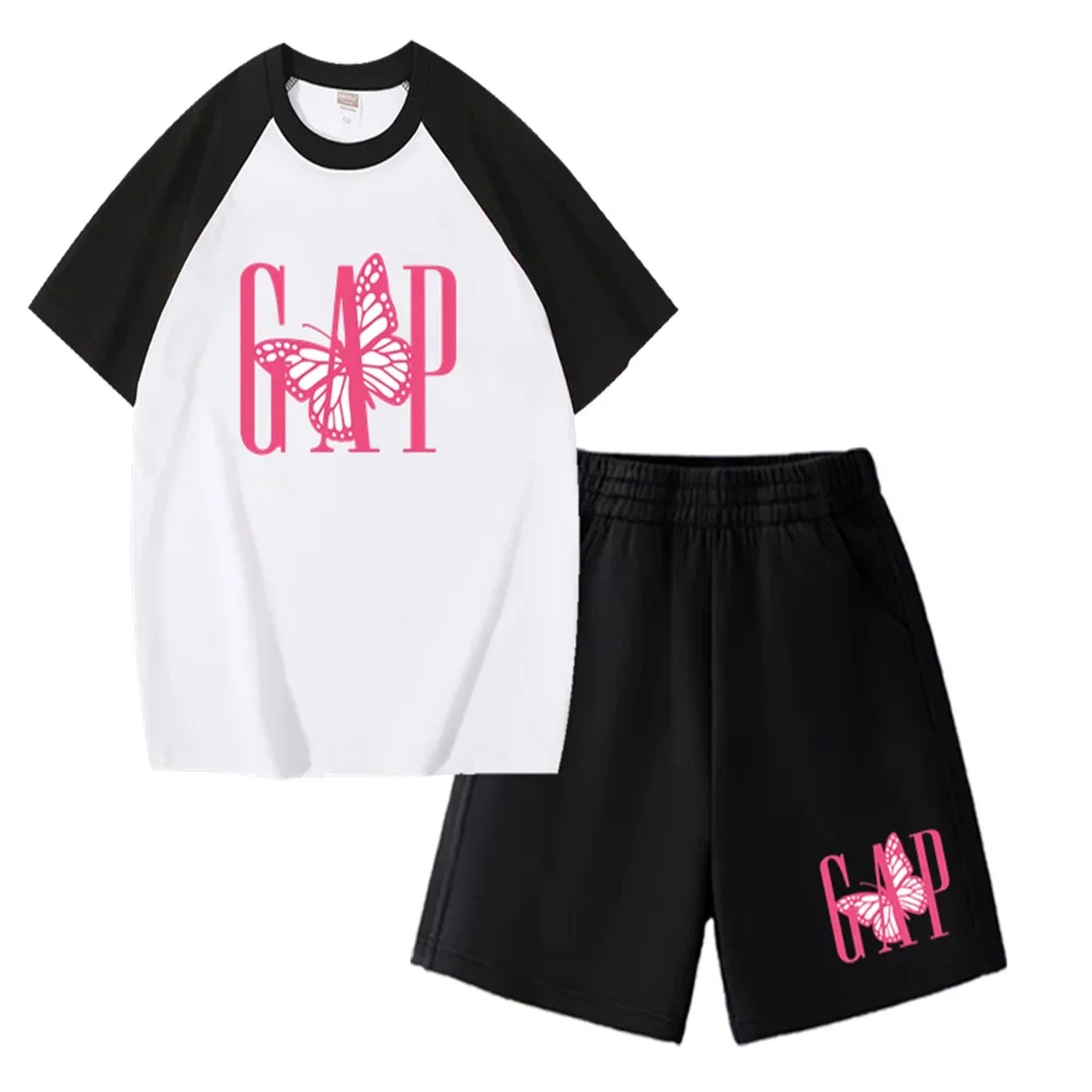 

A Luxury Brand Children's 100% Cotton Comfortable, Breathable, Casual and Fashionable Outdoor Street T-shirt and Shorts Set