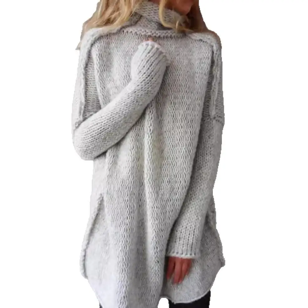 เสื้อสเวตเตอร์สีสันทันสมัย แขนยาว ทรงหลวม สไตล์ยุโรป สำหรับผู้หญิง ซื้อจำนวนมากได้ ทนทาน แฟชั่นฤดูหนาว