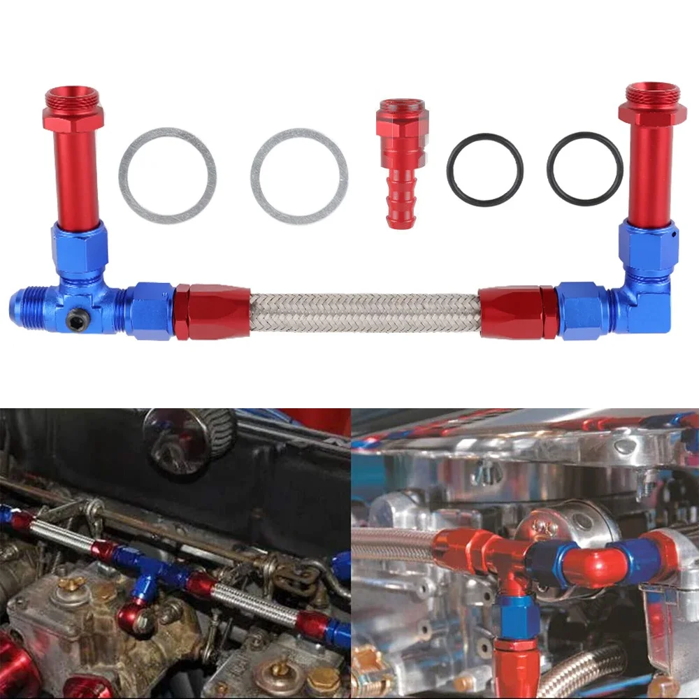 

Карбюратор с двойной входной линией, комплект из нержавеющей стали в оплетке, AN6 AN8 двойная подача Carb топливная линия, двойной насос для карбюратора Holley 4150