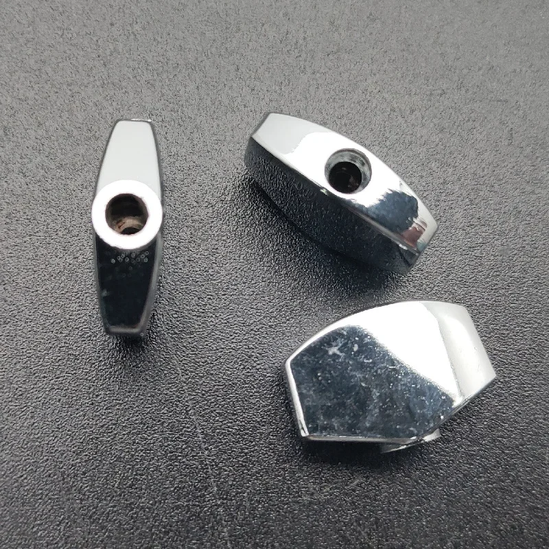 6Pcs Metal Big Square Shape Guitar Tuning Peg Tuners Machine Head Replacemen Buttons Knob Handle Tip Black/Gold/Chrome