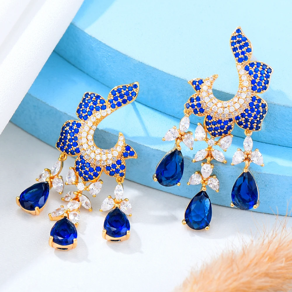 

GODKI 2024 Trending Waterdrop Earring For Women Engagement Party Bohemian Earrings Geometric Brincos Female DIY Fashion Jewelry