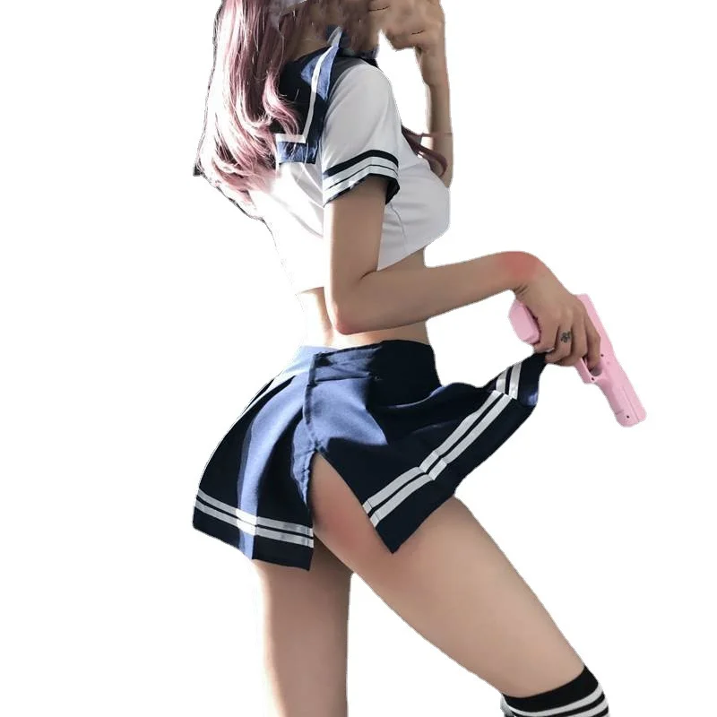 الإناث الزي المدرسي مثير لعب الأدوار الجنس الملابس الداخلية طالب الزي مثير دعوى المرأة تنورة صغيرة مجموعة ملابس مثيرة الجوارب لطيف