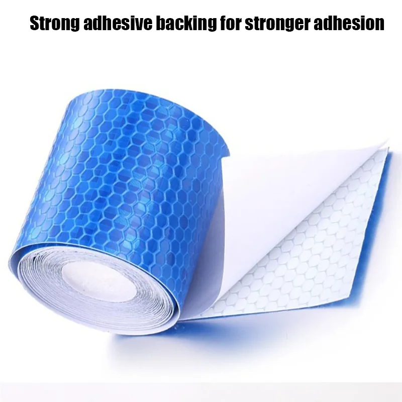 5cm*1m Hot Style White Adhesive Crystal Color Grid Reflective Film Reflective Tape Reflective Warning Tape