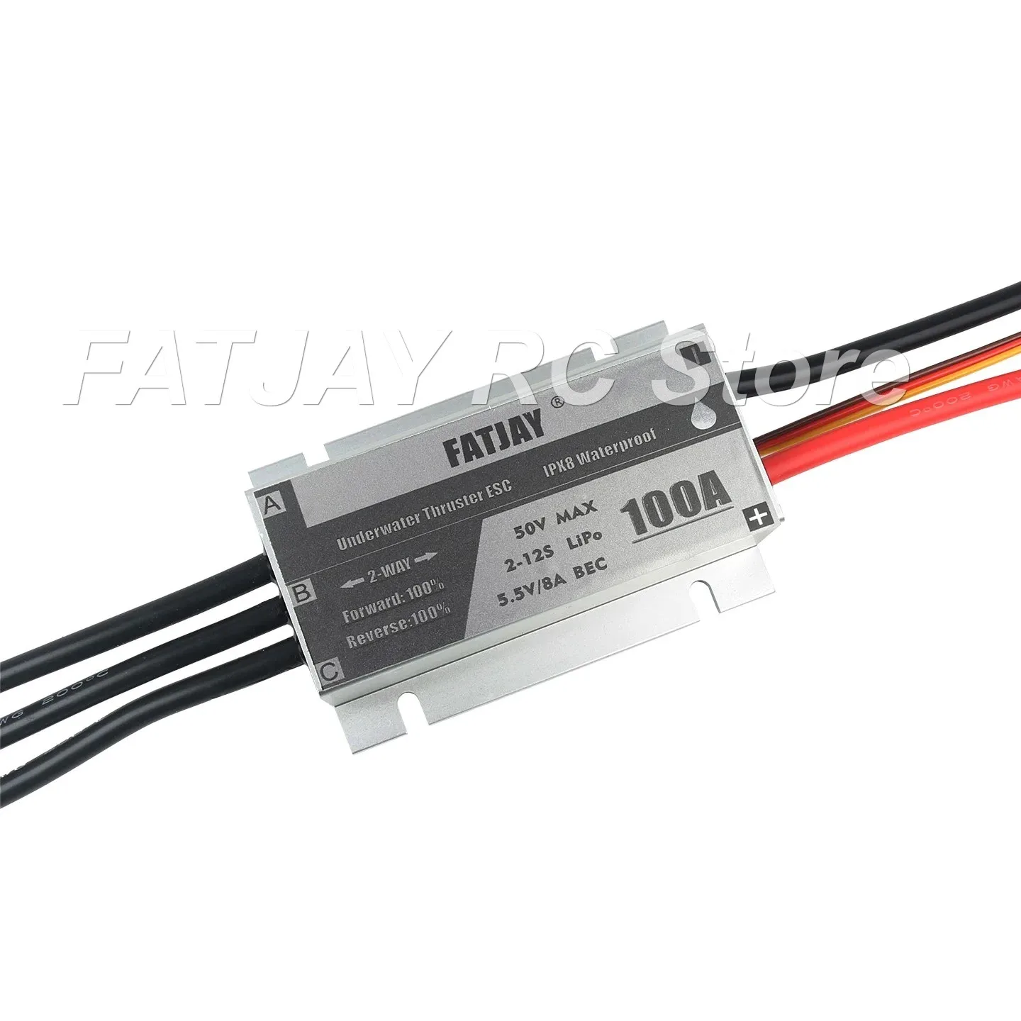 Manned Boat Driver Surfboard ESC FATJAY 100A IPX8 Waterproof 2-12S 48V Brushless Electronic Controller