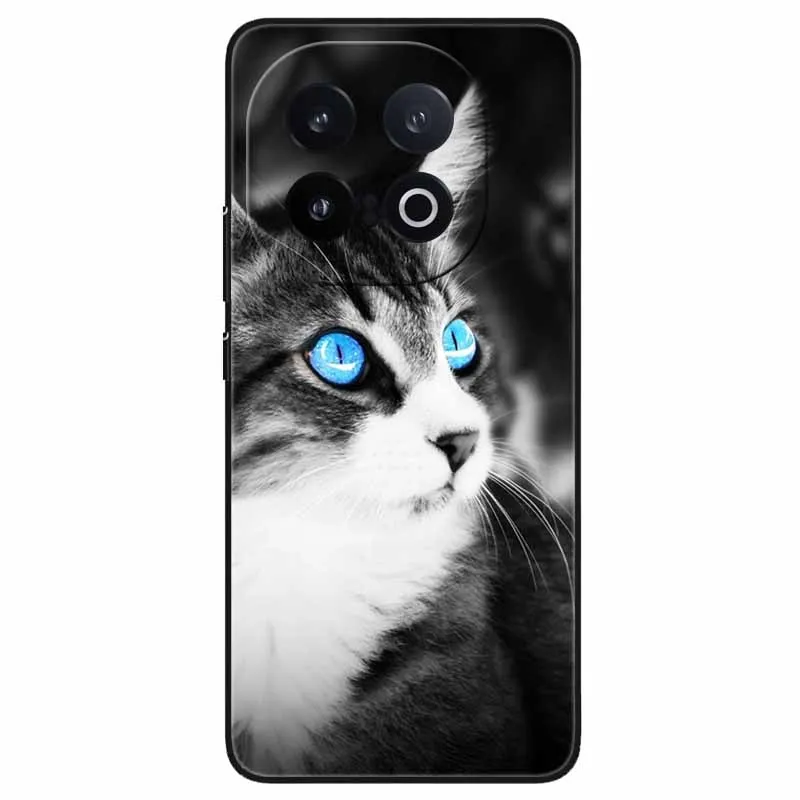 For vivo iQOO 13 Case Black Bumper Soft TPU Cute Cartoon Silicon Back Cover for Vivo iQOO 13 5G Phone Cases iqoo13 6.82'' V2408A