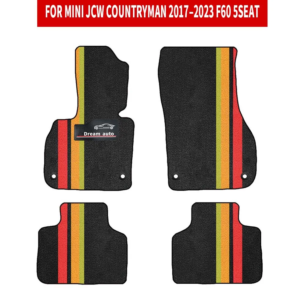 

Custom Car Floor Mats For Mini JCW countryman 2017–2023 F60 5seat Waterproof Auto Carpets Foot Coche Accessorie
