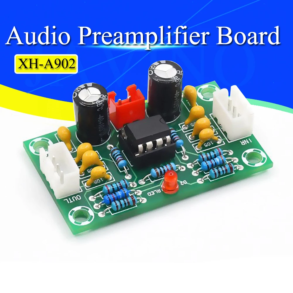 XH-A902 Audio Operational Preamplifier Board Module NE5532 Amplifier Front Panel Digital Tone Board Wide Voltage