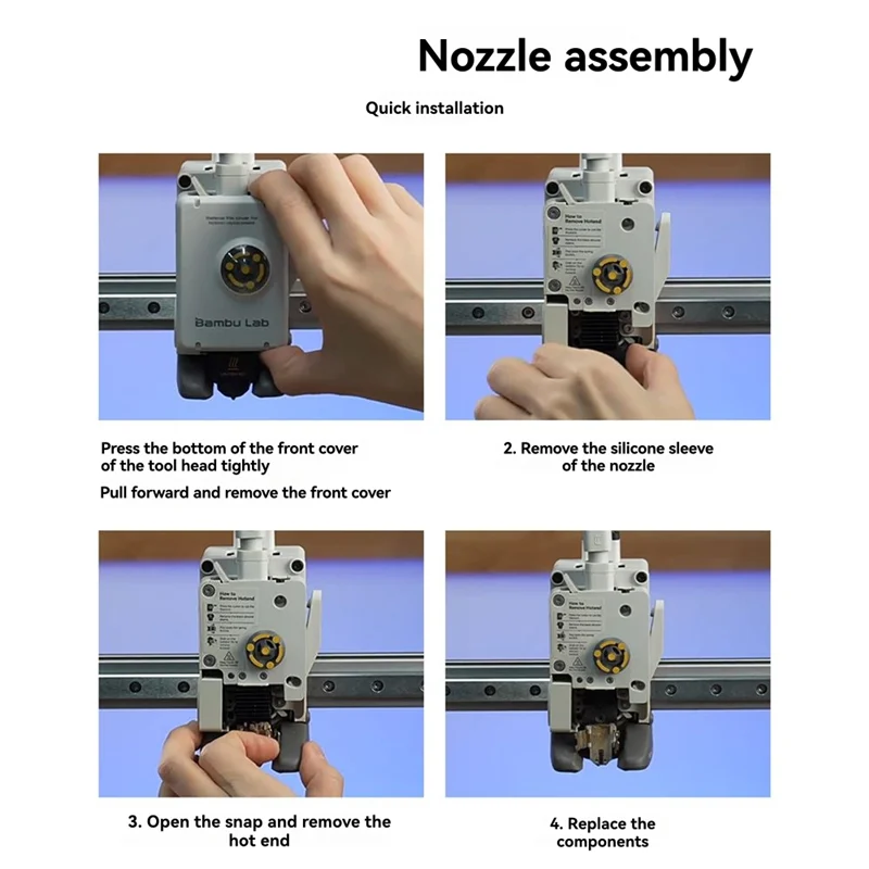 

Хорошо сделано для замены 3D-принтера Bambu Lab A1 Mini/A1, нагревательный блок Hotend в сборе