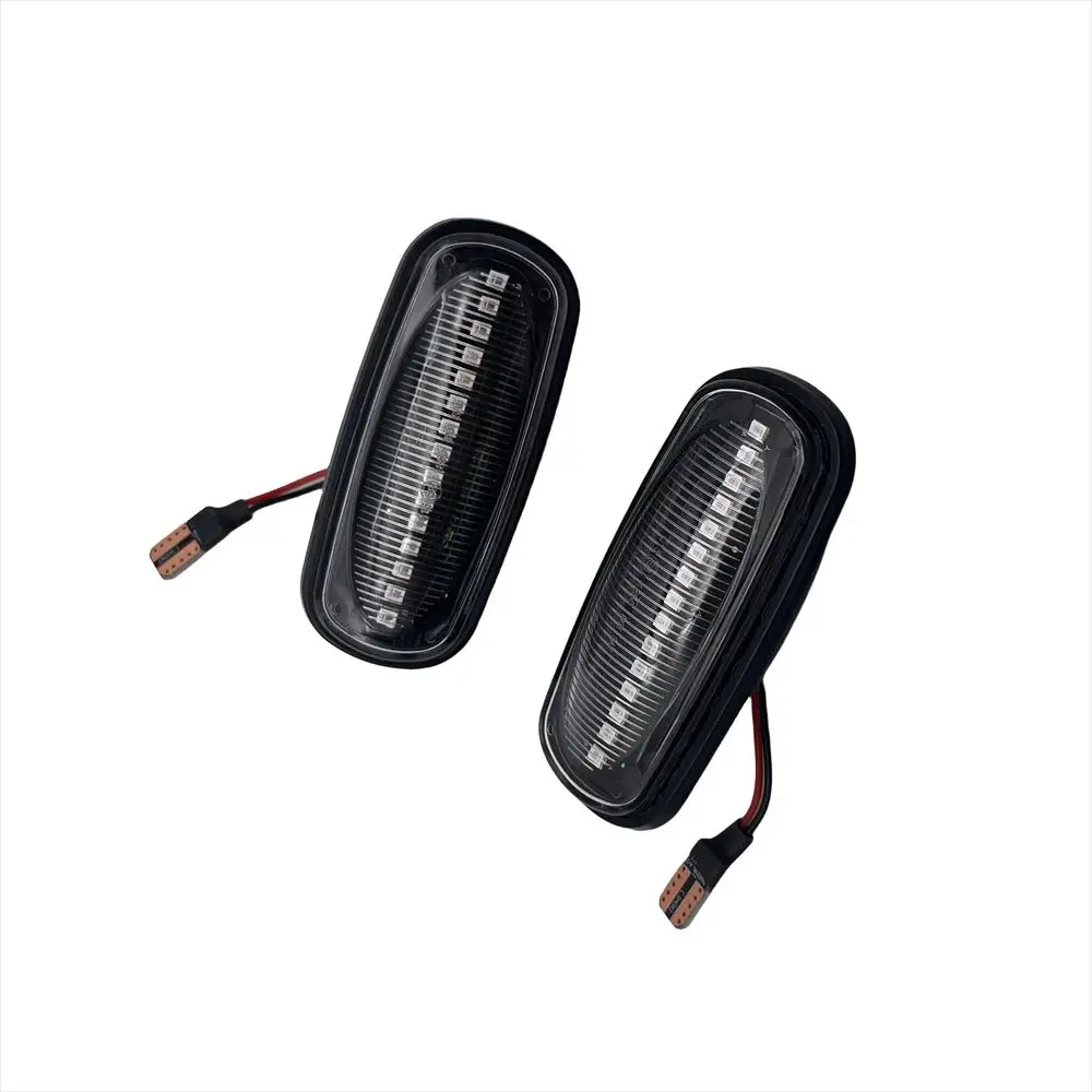 2 قطعة مؤشر مكرر LED ديناميكي الجانب ماركر بدوره مصباح إشارة لاند روفر المدافع لاند روفر فريلاندر 1 2002-2005 #6