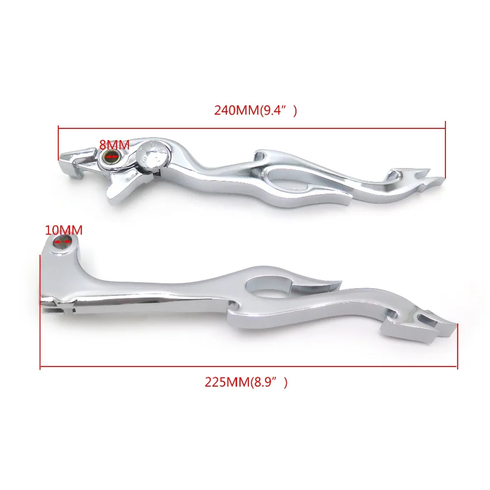 

Motorcycle CHROMED Brake Clutch Flame Hand Lever Fit for Yamaha YZF 1999-2004 R1/R6 2006-2010 R6S 01-05 FZ1 FZS1000