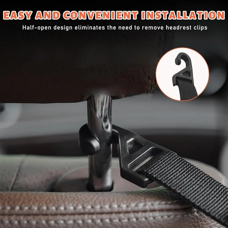 2Pcs Car Backseat Headrest Hook Multifunctional Car Seat Hanger Umbrella Holder Storage Rack Car Interior Accessory Universal