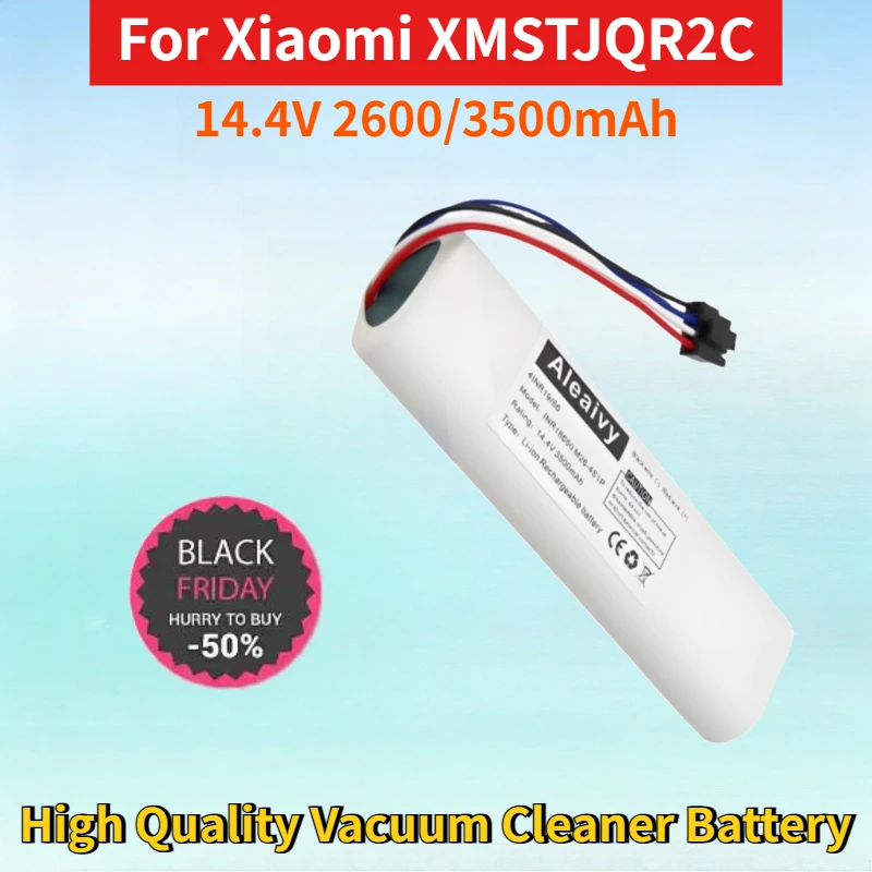 

Newest 14.4V 2600/3500mAh Rechargeable Battery for Xiaomi XMSTJQR2C Robot Vacuum Mop 2C High Quality Vacuum Cleaner Battery
