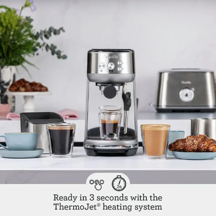 the Bambino Espresso Machine with Auto Milk Frother, Espresso Maker with Seconds Heat Up, Cappuccino & Latte Machine for Home