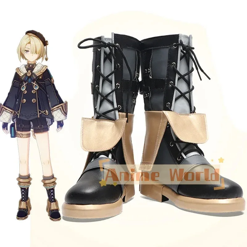 

Genshin Impact Freminet Shoes Сапоги для косплея Обувь из искусственной кожи Карнавальные ботинки на Хэллоуин на заказ