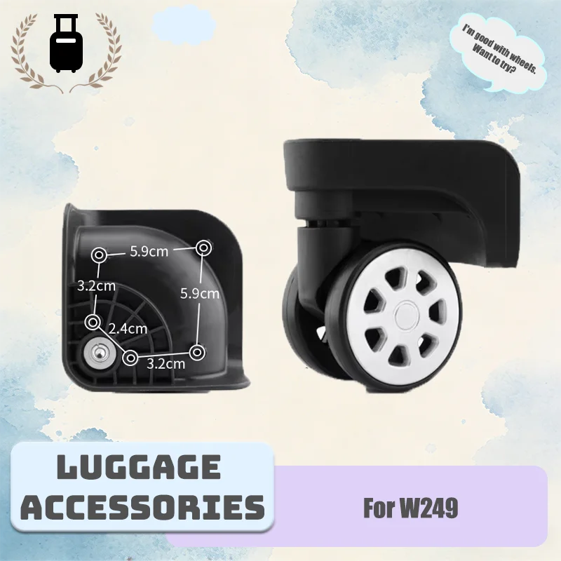 

For W249 Premium Replacement Luggage Wheelset - Universal Roller Luggage Repair Kit Includes Metal Axle and Installation Tools