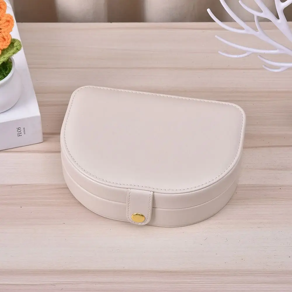 Sweet PU Leather Jewelry Packing Bag Bracelet Large Capacity Jewelry Display Box Rings Necklace Organizer Jewelry Holder Gift