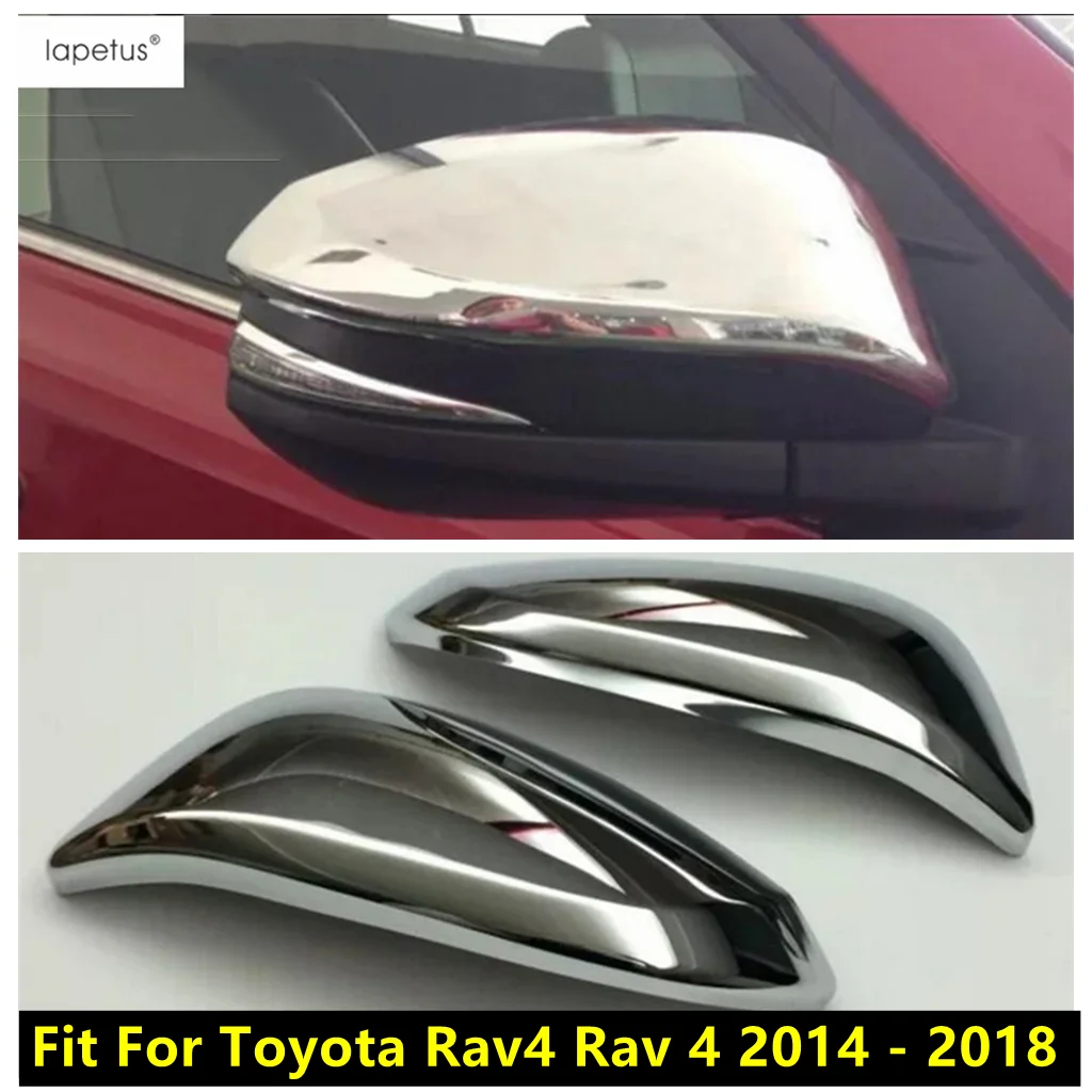 

Car Side Door Rear View Mirror Cap Decoration Cover Trim ABS Chrome Accessories For Toyota Rav4 Rav 4 2014 2015 2016 2017 2018