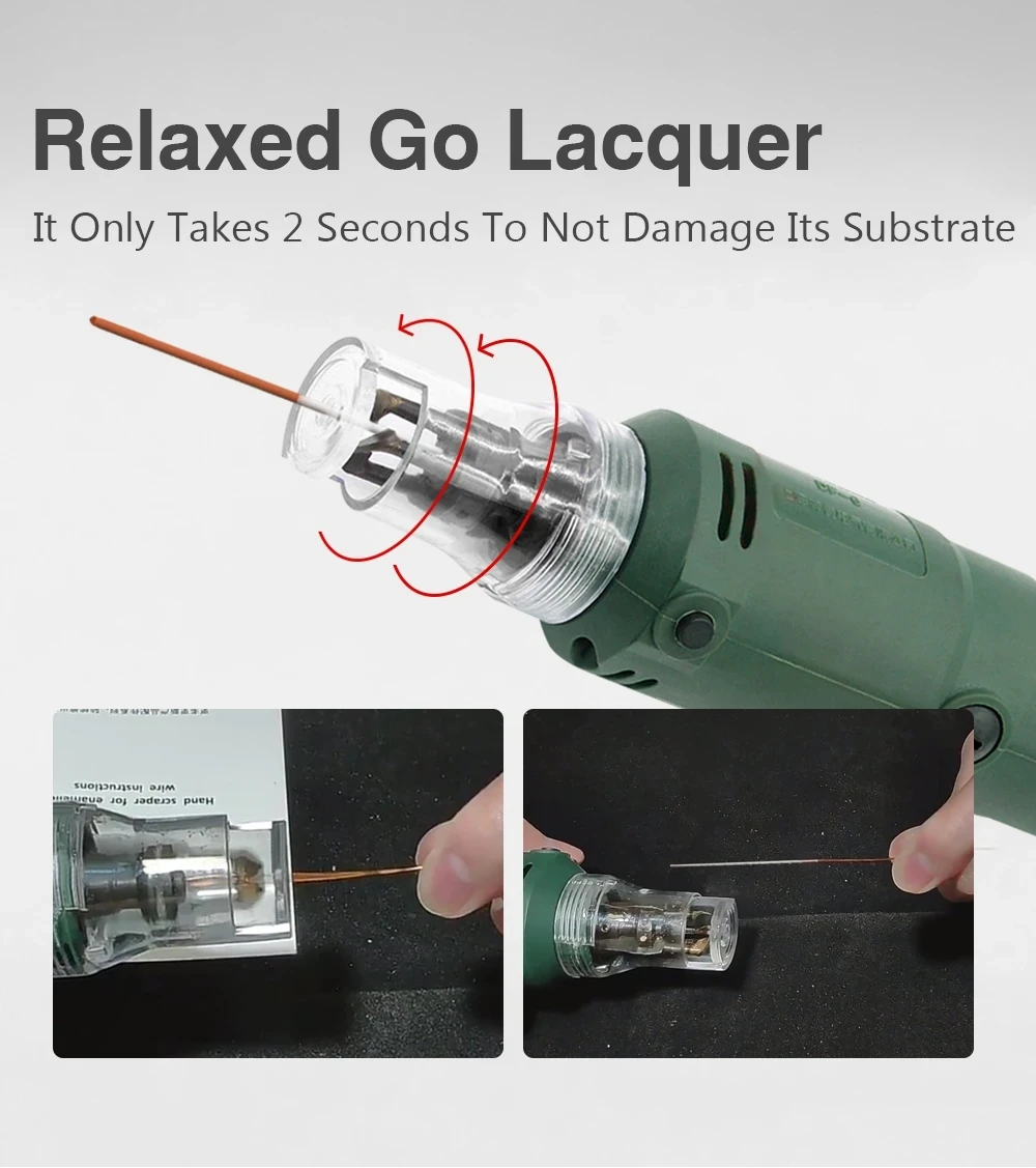 Electric Paint Scraping Machine Copper Wire Enamel Peeling Scraping Paint Knife Motor Repair Tool Charging Model 110V/220V