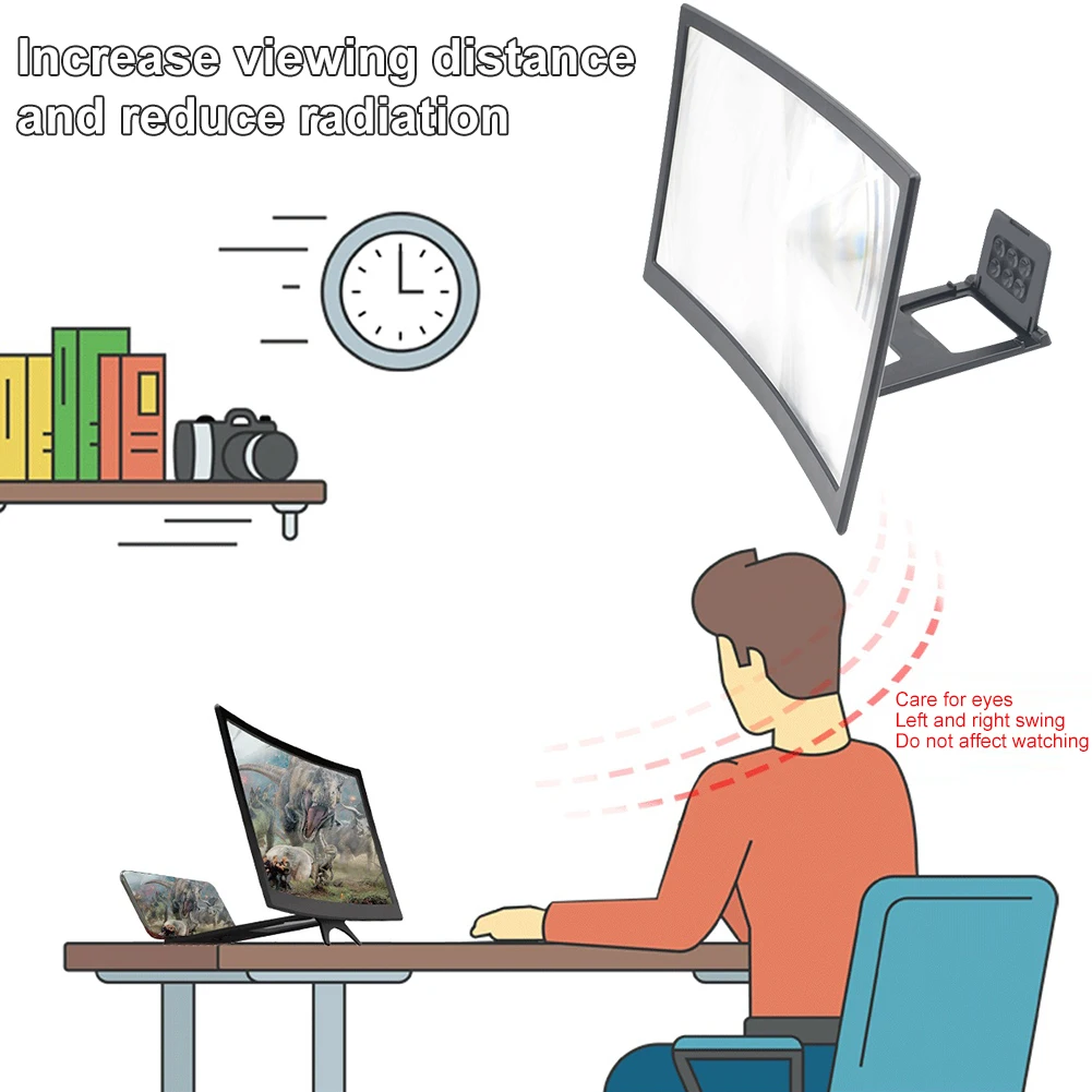 Mobile Phone Accessory Large Size 3d Display Amplify Screen Size Convenient And Portable Enhanced Screen Display