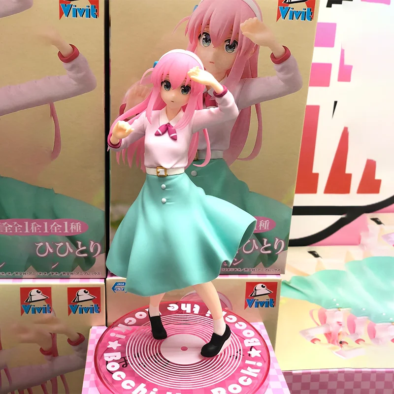 【أصلي 100%】خدمة نظام المخزون الأصلية Bocchi The Rock! Gotoh Hitori Vivit الشكل الرجعية الأزياء H = 17 سنتيمتر الهدايا اللعب نموذج
