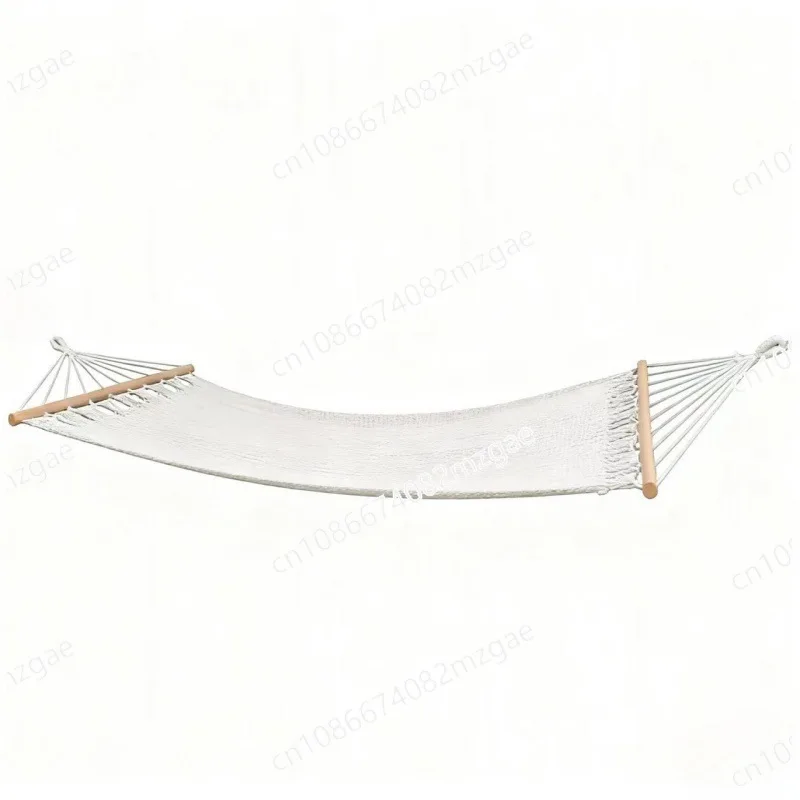 Cotton mesh hammock fringed cotton rope densely woven cotton mesh swing B & B home Nordic pastoral beech shaker mesh