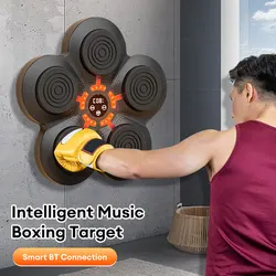 Smart Music Boxing Machine Wall Target LED Lighted Sandbag Relaxing Reaction Training Target for Boxing Sports Agility Reaction