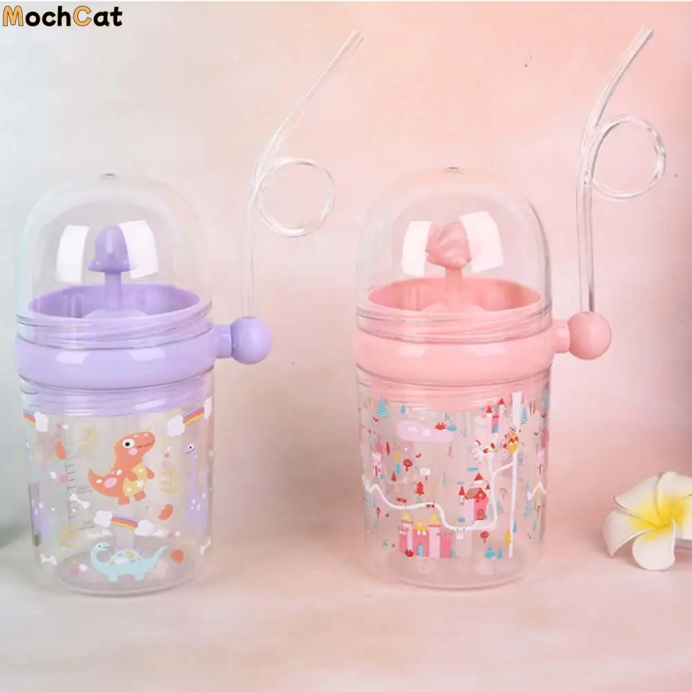 Boys 250ml For Kids With Straws Cartoon Plastic Drinking Cup Feeding Bottles Children Water Cups