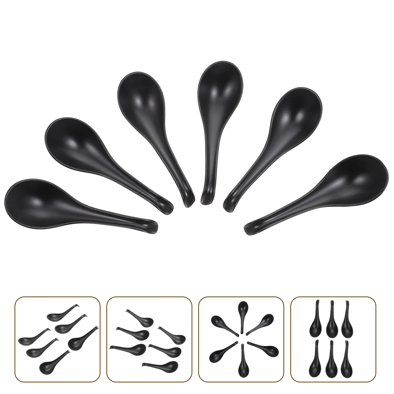 

Melamine Spoon Multi-functional Soup Spoons Household Tableware Porridge Rice Kitchen Food Serving Restaurant Pho Noodles