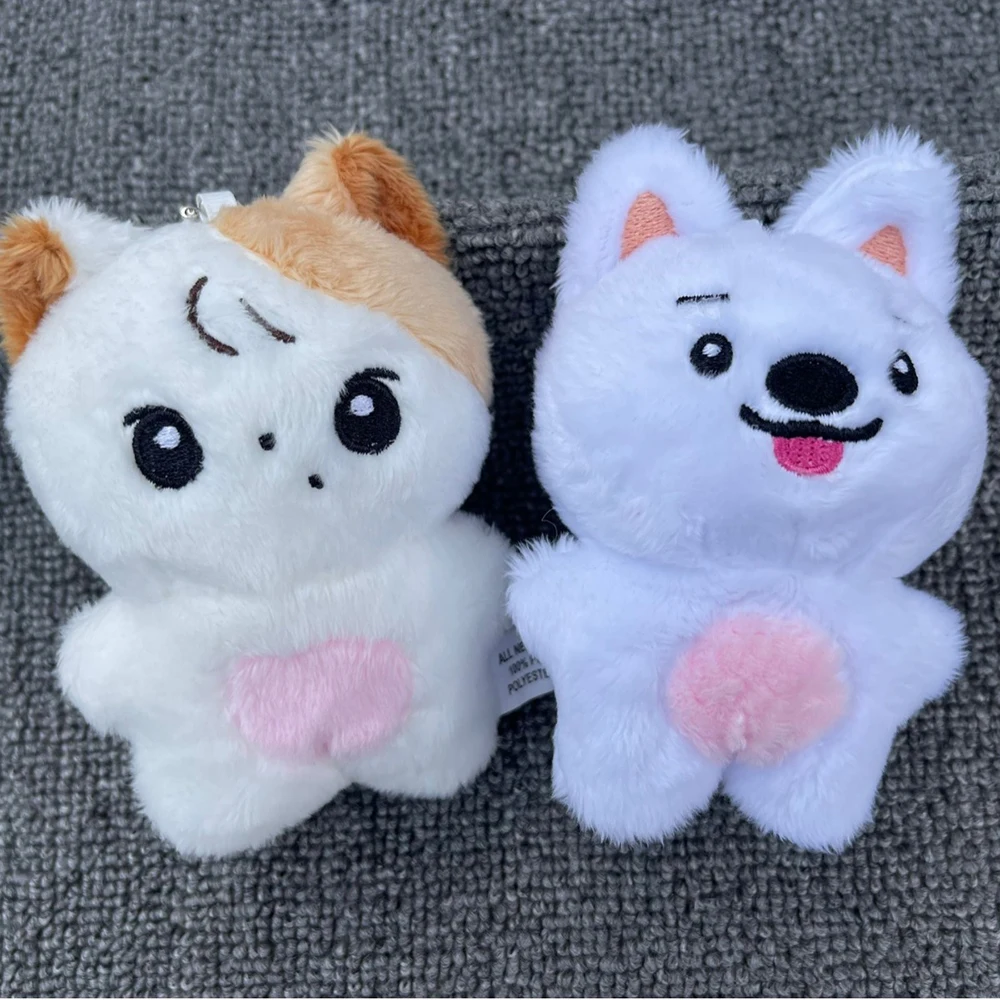 

10CM KPOP The Boyz Cartoon Animal Plush Doll Keychains Younghoon Juyeon Jaehyun Kawaii Cat Dog Fox Stuffed Toy Keyring Fans Gift