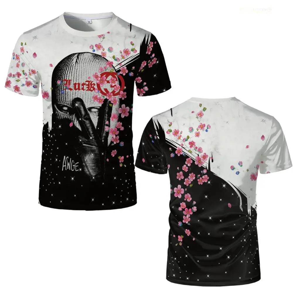 العصرية الراب نمط المتضخم الرجال المحملة الشارع الهيب هوب الكتابة على الجدران تي شيرت مطبوع تنفس القوطية ثقافة تحت الأرض الشارع الشهير