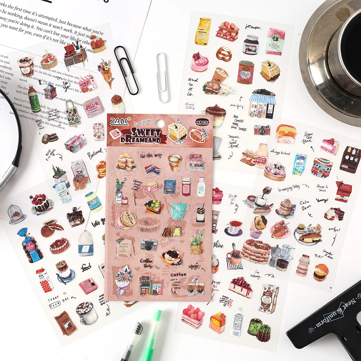

Morning Rain Lifestyle Stickers Decorative Small Patterns Ins Style Cute Cartoon Travel Food Journal Material Stickers