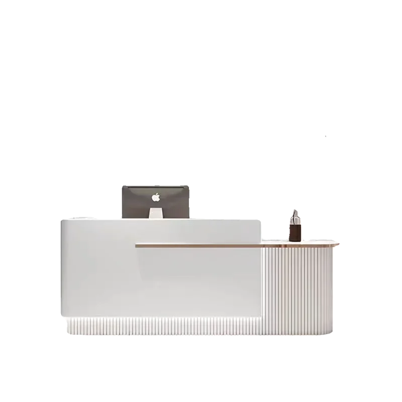 

White Counter Reception Desks Beauty Salon Church Shop Pulpit Reception Desks Commercial Bureau Meuble Office Desk Furniture