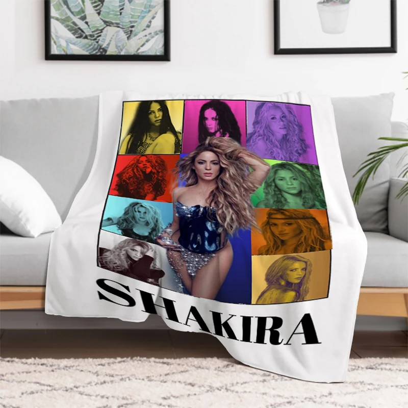 Singer Famous Shakira Throw Thick and Warm Fleece Blanket for Winter Plead Cover King Lid Catnap Plaid Blankets Downy Throwing