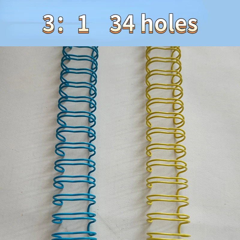 100pcs 34-hole YO Binding Loop Album Loose-leaf Binding Ring Wholesale A4 Notebook Loose-leaf Metal Double Coil Wire Binding