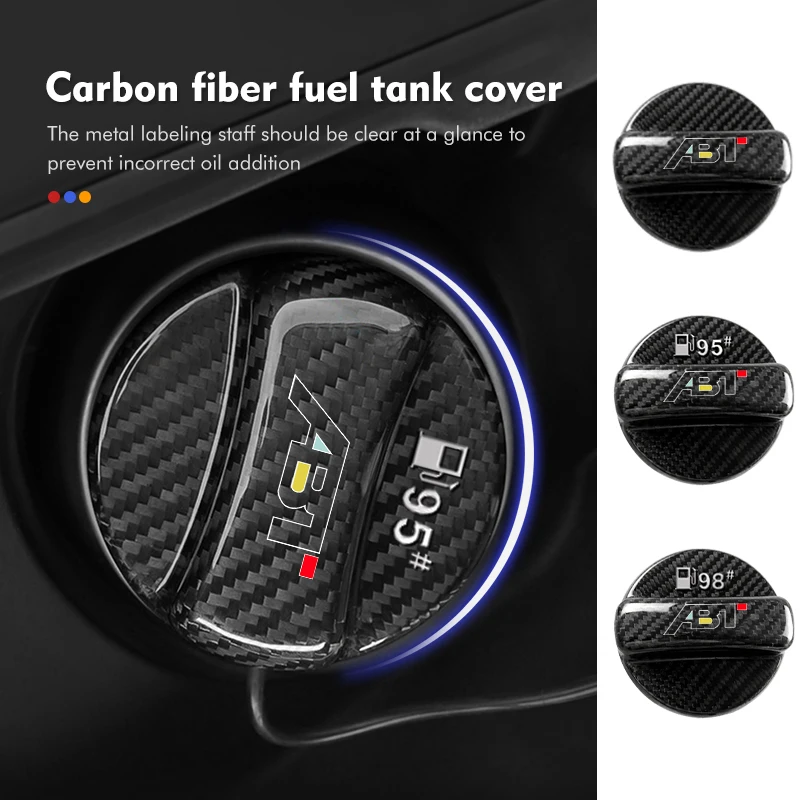 Car Carbon Fibre Fuel Cap Decorative Protection Tank Covers For Audi ABT Q5 Q7 Q3 A3 A4 A6 A5 A1 S3 S4 RS5 RS6 A7 A8 Q2 Q8 