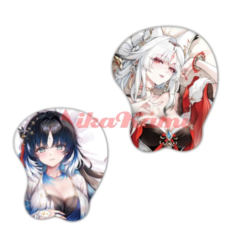 Yangyang Hsin 3D Mouse Pad Wuthering Waves Game Hand Wrist Rest Mousepads Oppai Soft Mouse Mat Office Work Gaming Otaku Gift