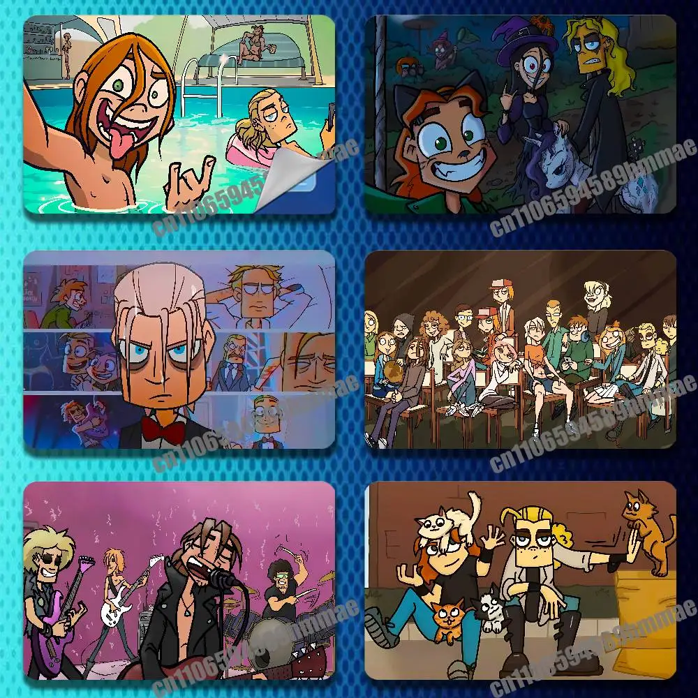 

For M-Metal Family Glam Heavy Dee Credit Bank Sticker Film Waterproof Protect Access Card Full Cover Skin ID