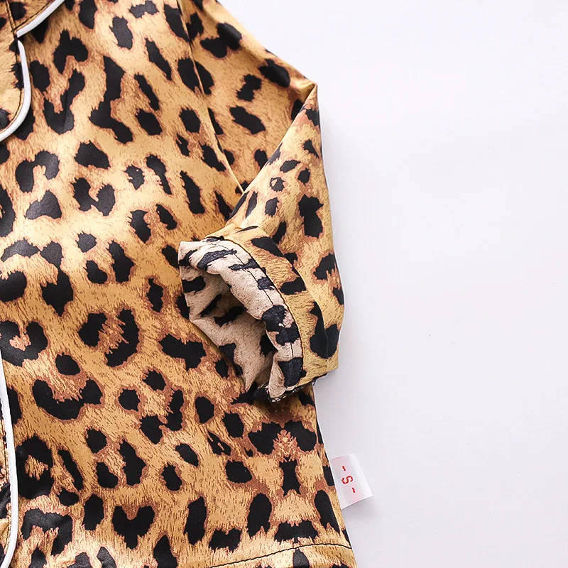 Seiden-Satin-Pyjama-Sets für Kleinkinder, Cartoon-Pyjamas für Kinder, Jungen-Schlafanzug, Baby-Schlafanzug, Mädchen-Freizeitkleidung für Zuhause, Jungen-Loungewear – Detail 10