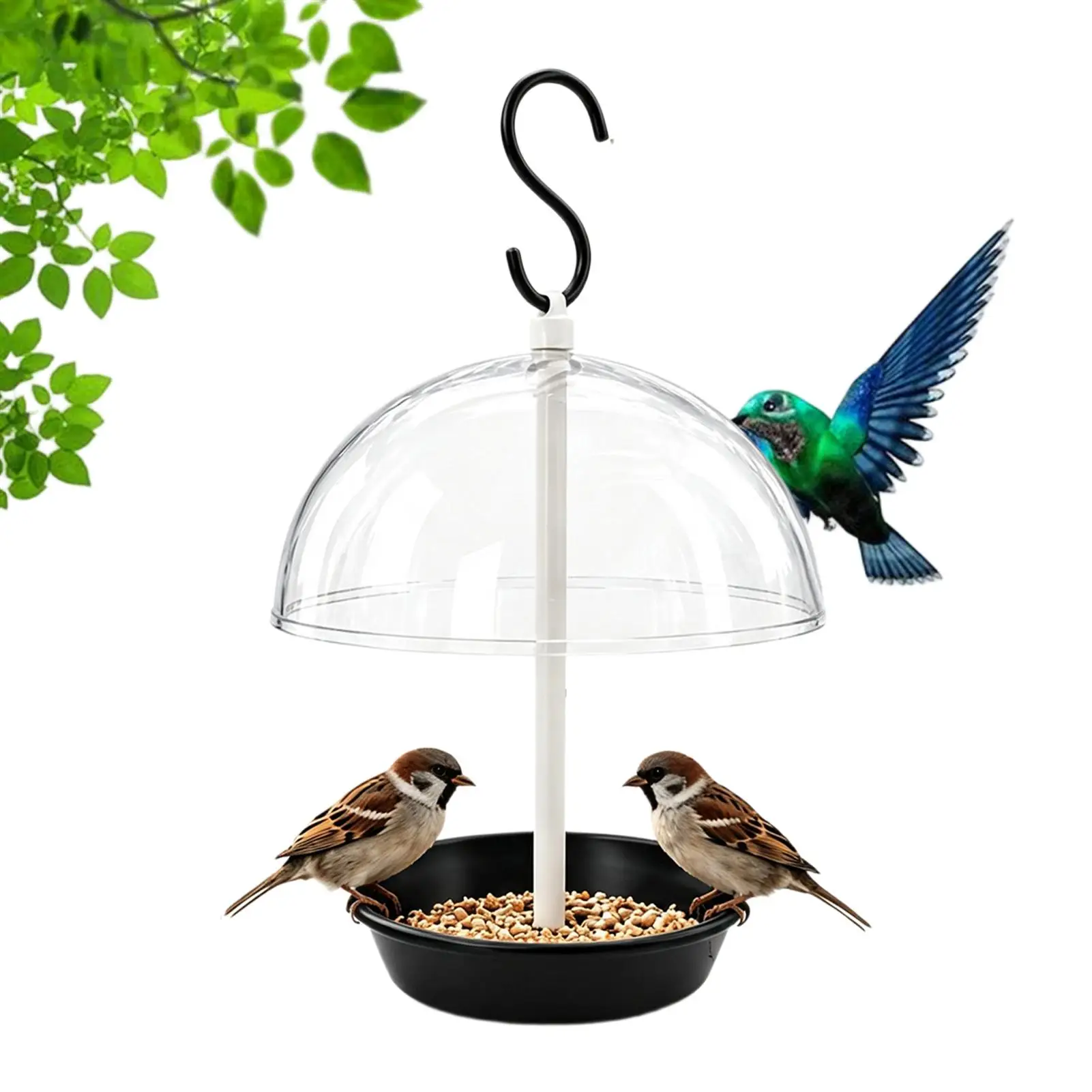 Bird Feeder Hemispherical Design Feeding Tray Garden Decoration Outdoor Bird Feeder For Finch Hummingbird Bluebird Yard Deck