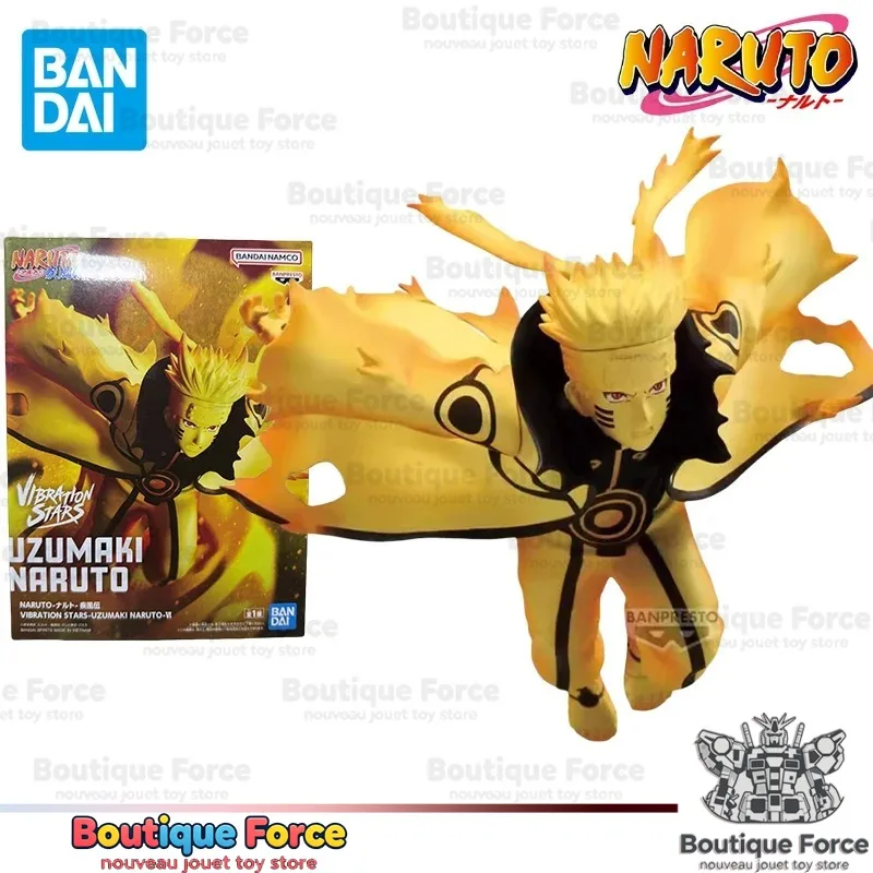 

Bandai Naruto Shippuden Vibration Stars Uzumaki Naruto Action Figure Anime Toy Collectible for Kids Gift Official Licensed