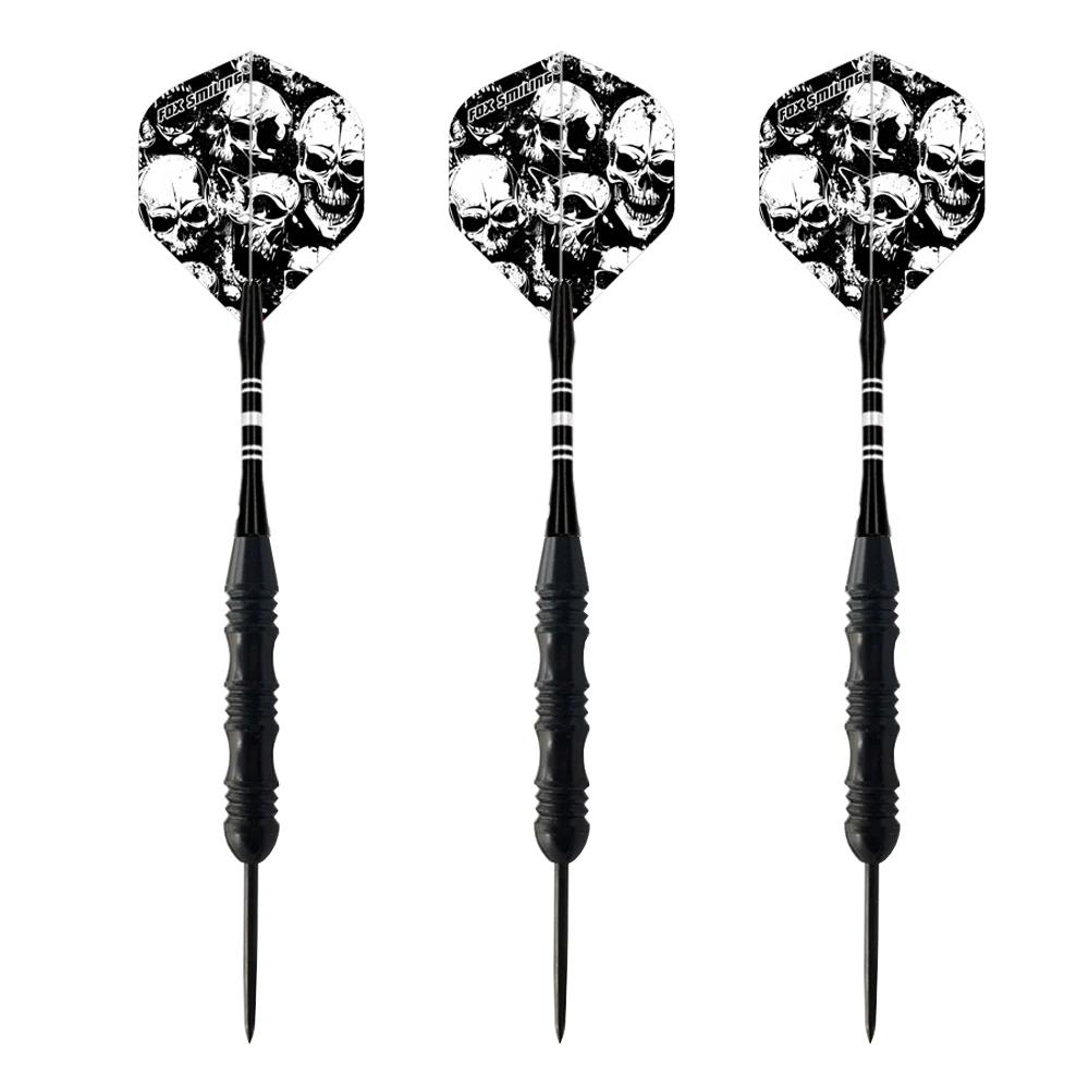 3pcs Fox Smiling Steel Tip Darts 22g With Aluminum Darts Shafts Skull Darts Pin Sets