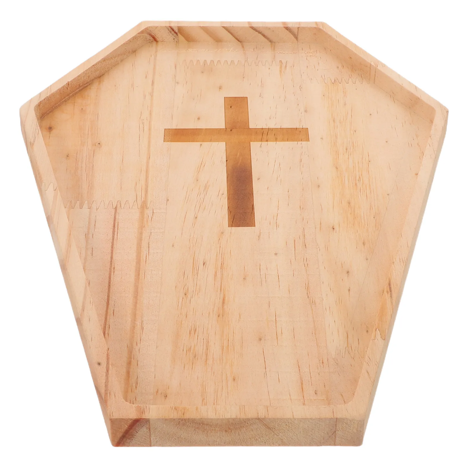 

Wooden Serving Tray Halloween Coffin Design Spooky Candy and Fruit Platter Rustic Party Appetizer Board Decorative Home Tray