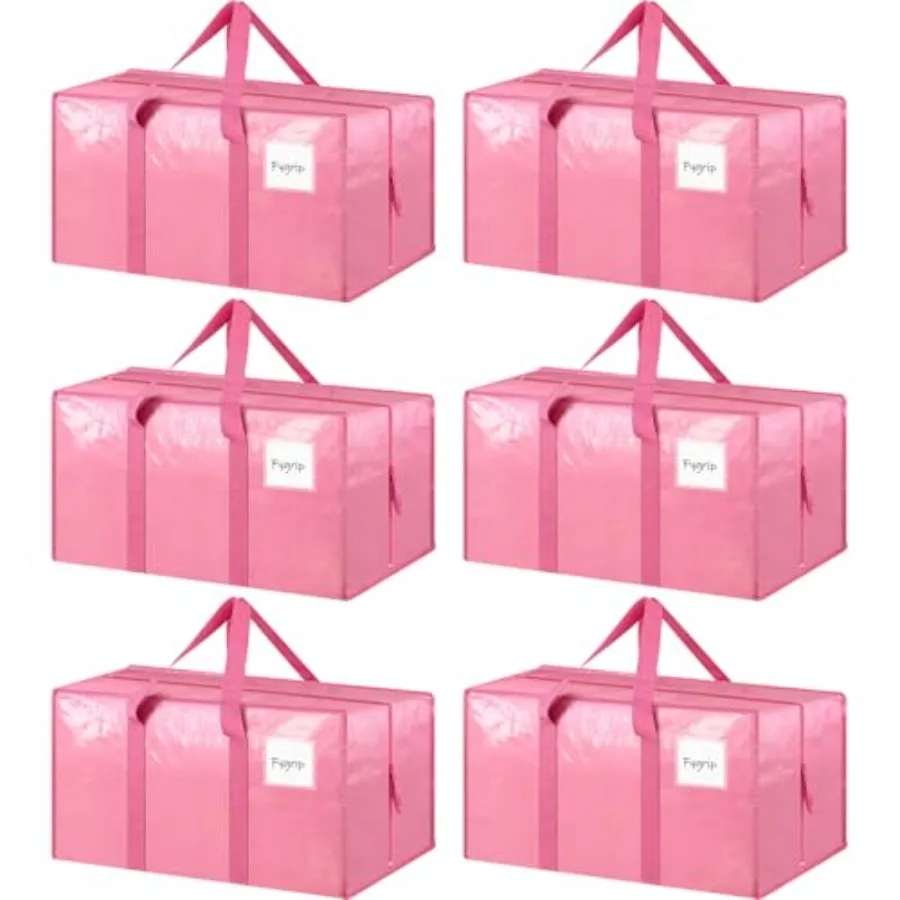 

Extra Heavy Duty Large Moving Bags with Strong Zipper and Comfortable Handles Sturdy and Durable Clothes Storage Bags Totes Bin