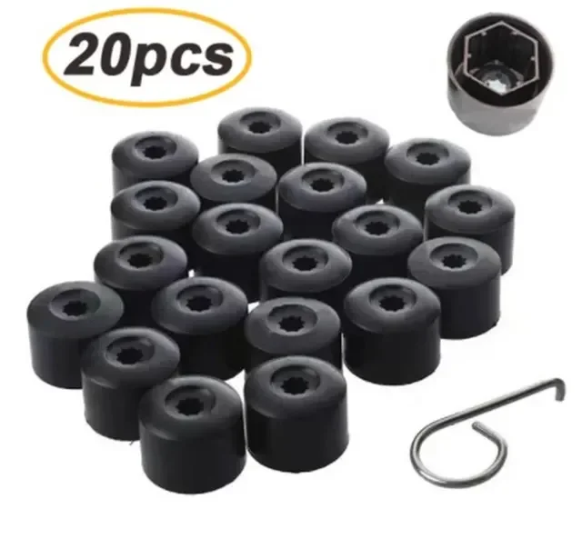 20 Peças Capas Protetoras para Porcas e Parafusos de Roda de Carro 17mm, Acessórios de Proteção Externa para Parafusos de Pneu Automotivo para Volkswagen VW Golf MK4