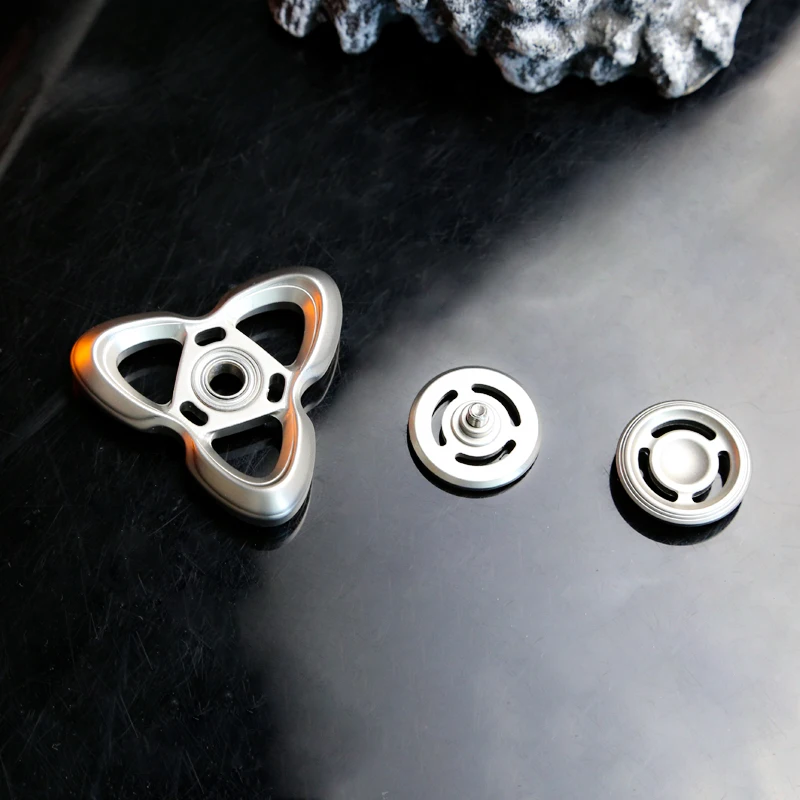 Rvs Threeleaf Vingertop Gyroscoop EDC Decompressie Speelgoed Fidget Spinner Voor Stress Volwassen Stress Speelgoed Cadeau